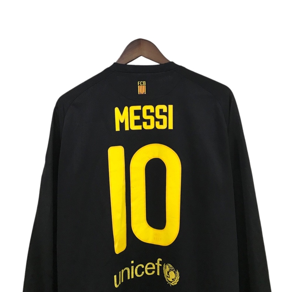 2011 Nike FC Barcelona Lionel Messi Away Long Sleeve Jersey